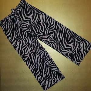 Zebra print pants